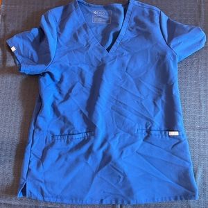 Figs scrub top. Size large. Blue